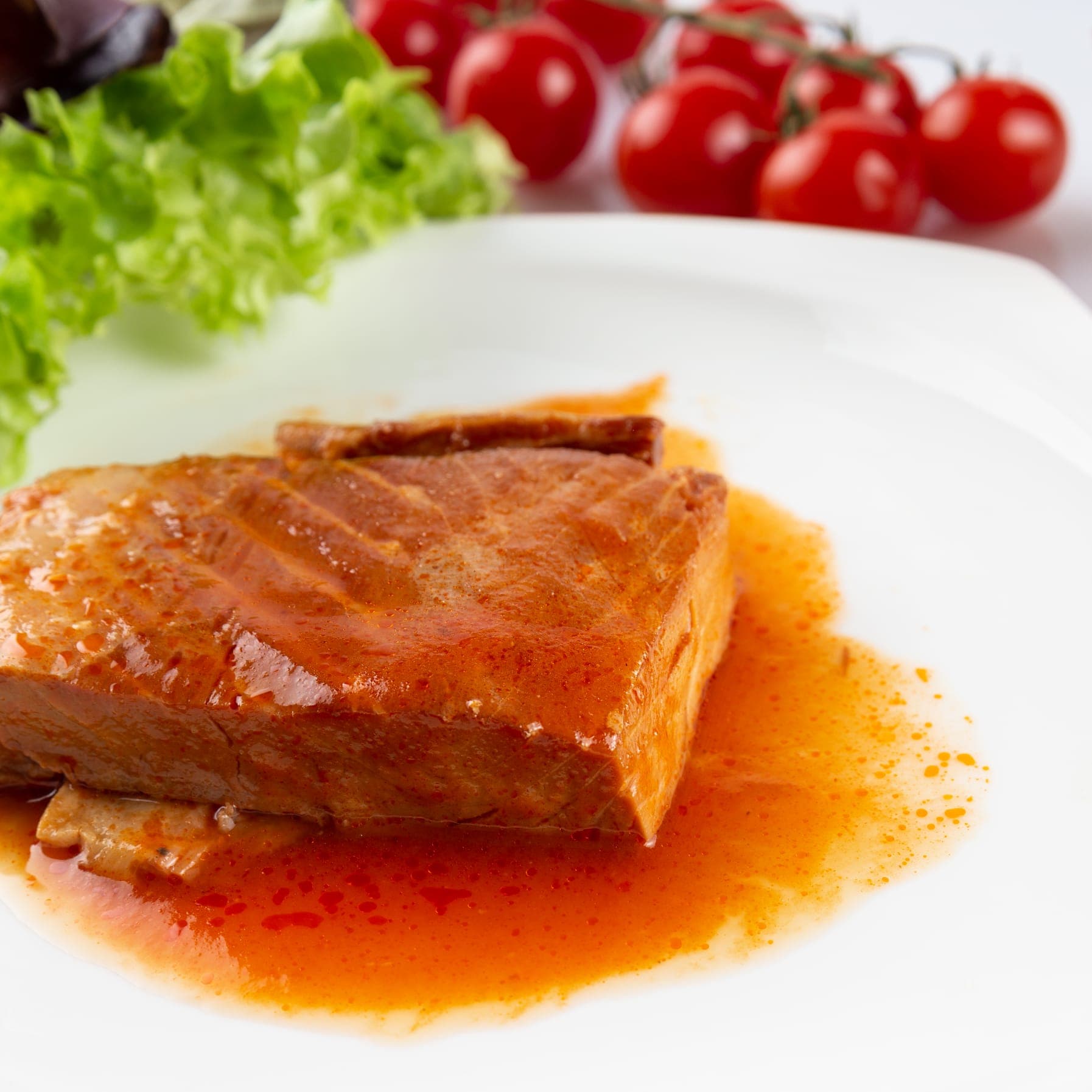 Hot Smoked Sturgeon in Tomato Sauce